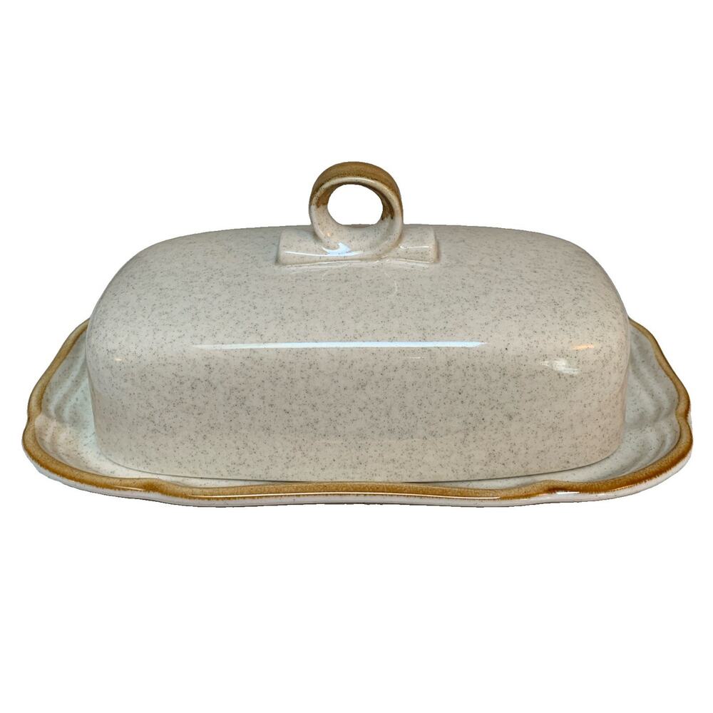 Mikasa~ Garden Club Butter Dish Stoneware~EC 400 /EB 800 - Picture 2 of 4